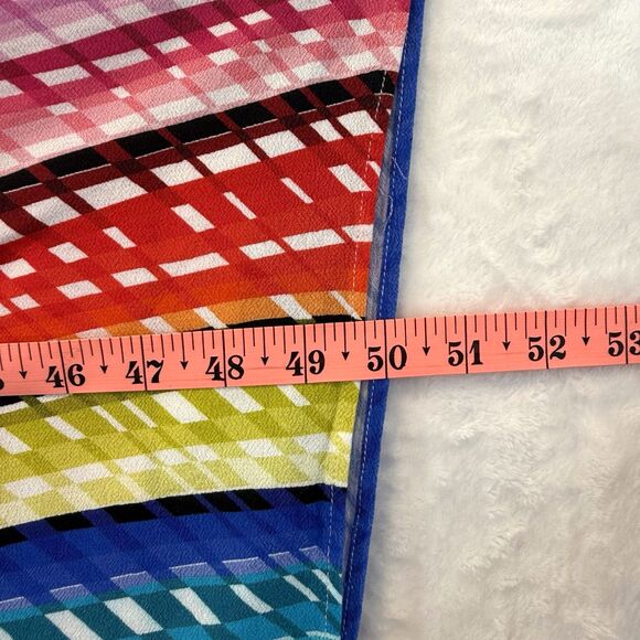 Trina Turk Poncho Top Swim Cover Up Prismatic Caftan Multi Colorful OS - Picture 4 of 10